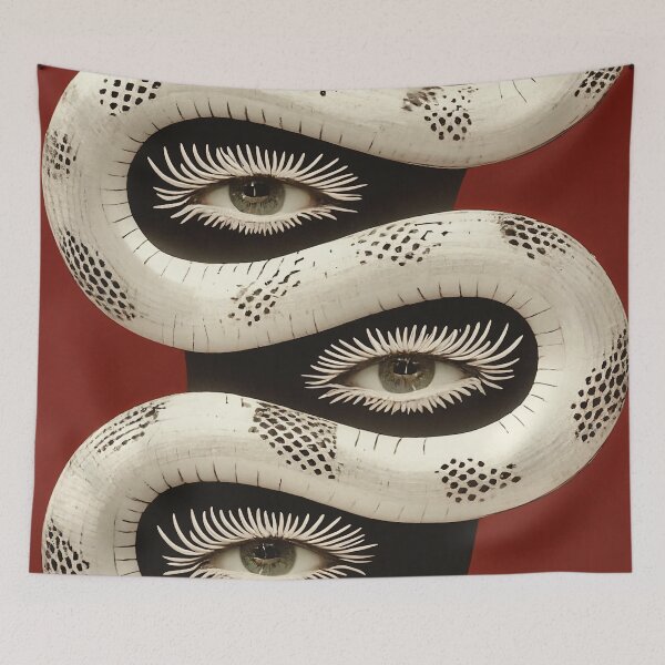 Item preview, Surreal Chinese Year of the Snake: Abstract Face with Serpentine Grace designed and sold by yinyuecreation.