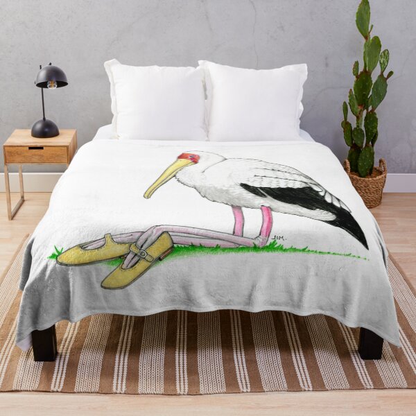 Item preview, Yellow Billed Stork in Mary Janes designed and sold by JimsBirds.