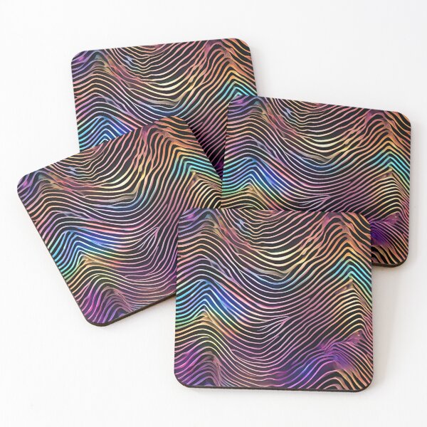 Item preview, Intertwined Holographic Waves and Mesh Pattern designed and sold by Traloch O'Laoi.