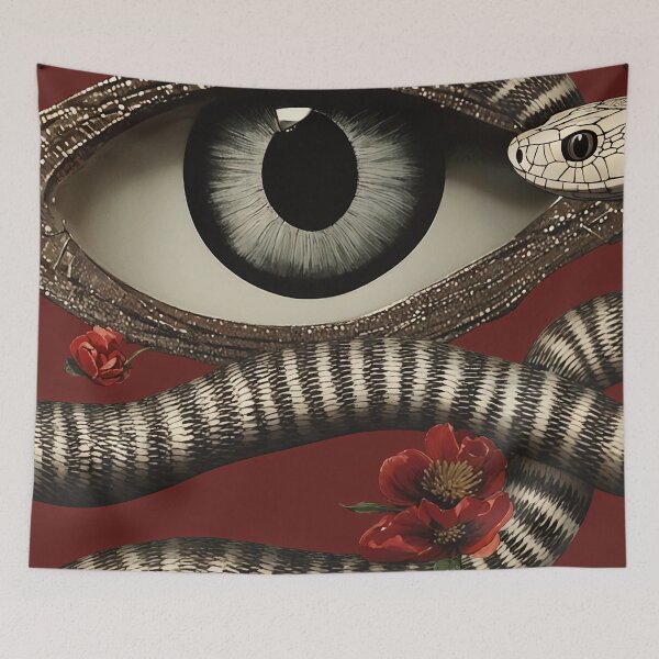 Item preview, Surreal Chinese Year of the Snake: Abstract Face with Serpentine Grace designed and sold by yinyuecreation.