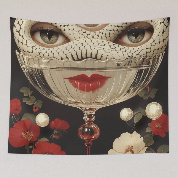Item preview, Copy of Surreal Chinese Year of the Snake: Abstract Face with Serpentine Grace designed and sold by yinyuecreation.