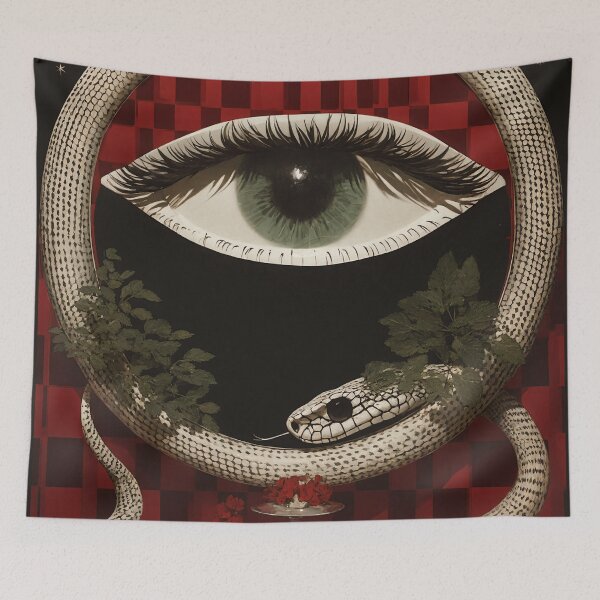 Item preview, Surreal Chinese Year of the Snake: Abstract Face with Serpentine Grace designed and sold by yinyuecreation.