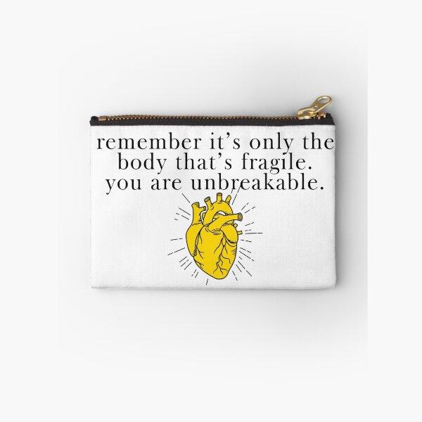 Item preview, "...remember it's only the body that's fragile. you are unbreakable." -iron flame, rebecca yarros designed and sold by madebysam :).