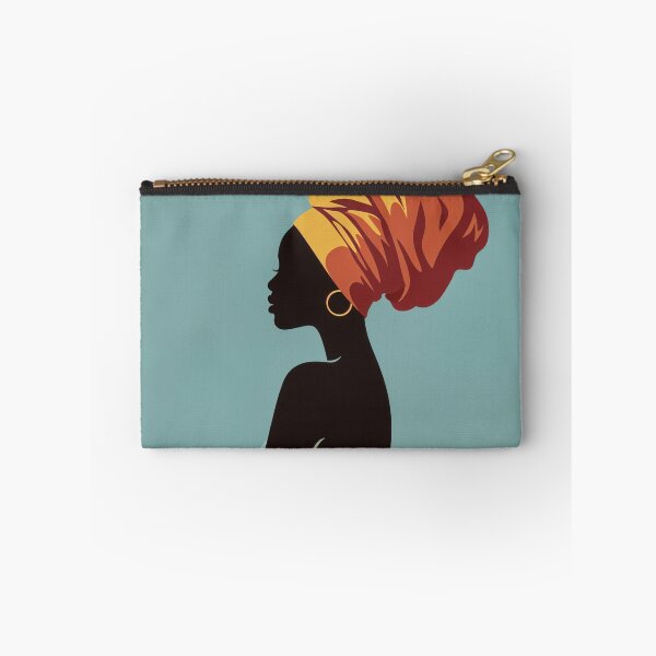 Item preview, Minimalist Afrocentric Portrait – Woman with Traditional Headwrap in Earthy Tones designed and sold by Collision19.