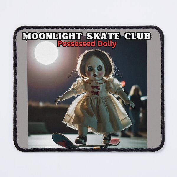Item preview, Possessed Dolly, Evil Doll Rides a Skateboard designed and sold by FroggyFly Designs.