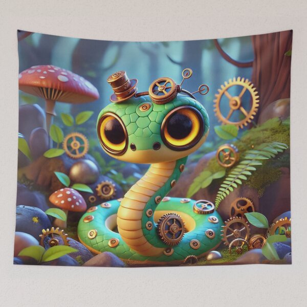 Item preview, Steampunk Smooth Earth Snake designed and sold by Sillytoe.