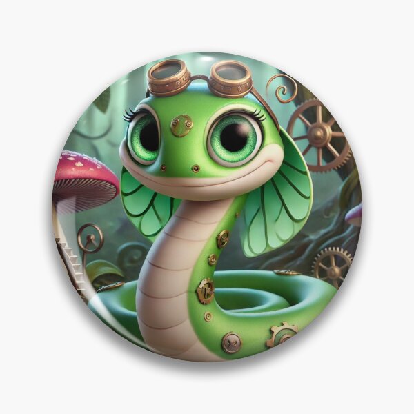 Item preview, Steampunk Smooth Green Snake designed and sold by Sillytoe.