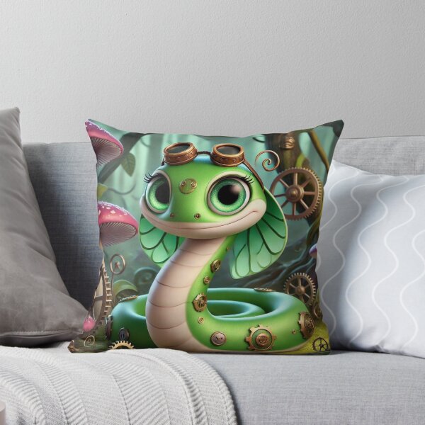 Item preview, Steampunk Smooth Green Snake designed and sold by Sillytoe.