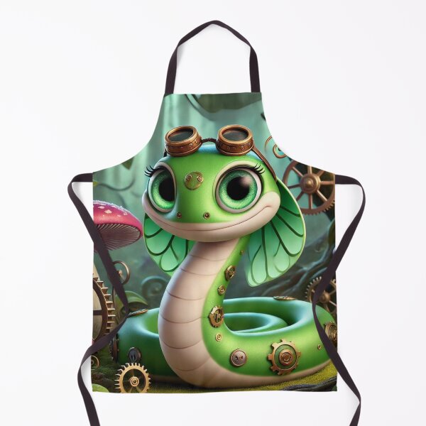 Item preview, Steampunk Smooth Green Snake designed and sold by Sillytoe.