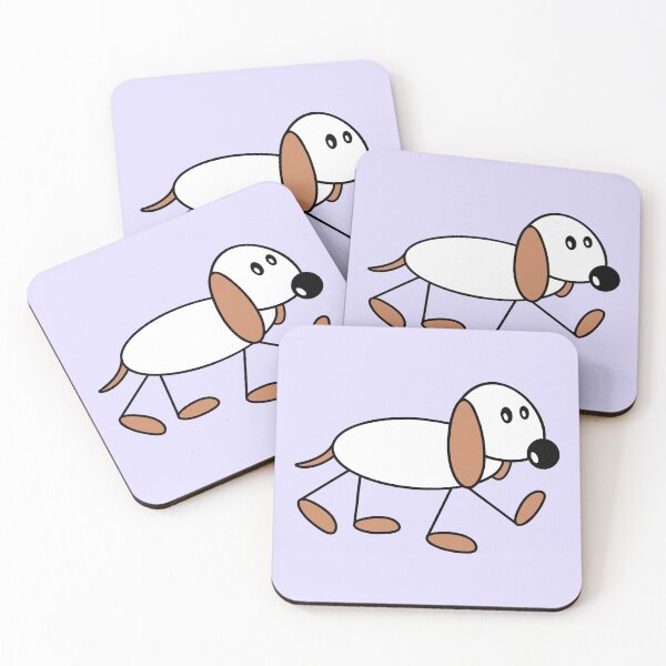 Item preview, Dog Stickman Goes Sweet Cute Walking Comic Drawing Comic Cartoon designed and sold by shirt-o-mat.