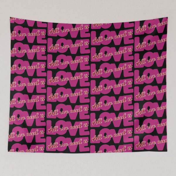 Item preview, All We Need is Love - Pink and Red designed and sold by FaeryNuff.