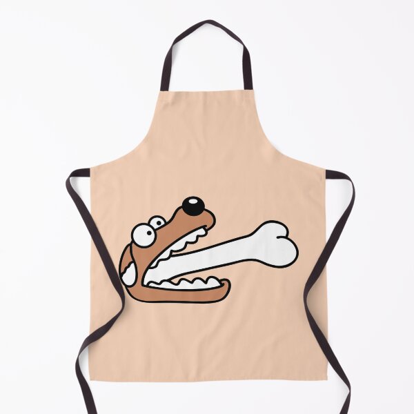 Item preview, Dog Greedy Hungry Eats Too Big Bone Swallowed Fun Comic Cartoon designed and sold by shirt-o-mat.