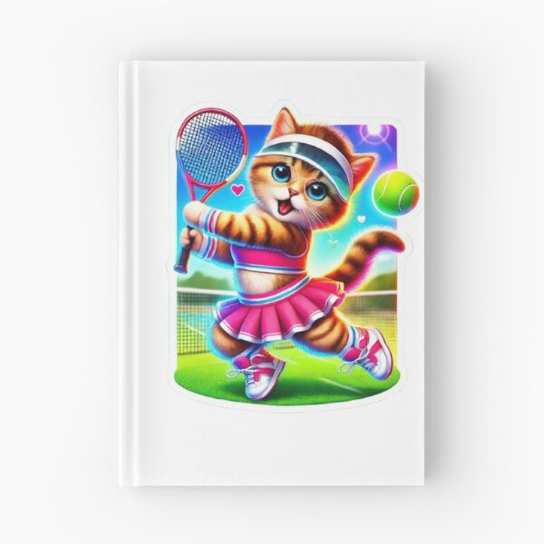Item preview, Vibrant Tennis Kitten in Action: Sporty and Adorable designed and sold by abaddonmystery.