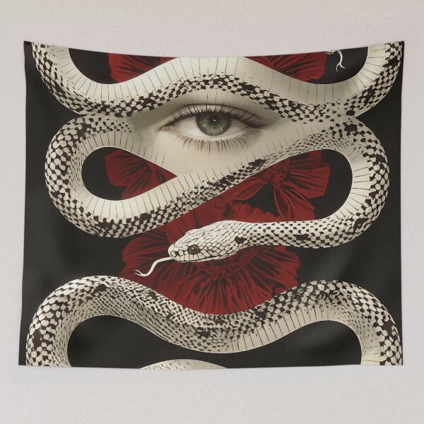 Item preview, Surreal Chinese Year of the Snake: Abstract Face with Serpentine Grace designed and sold by yinyuecreation.
