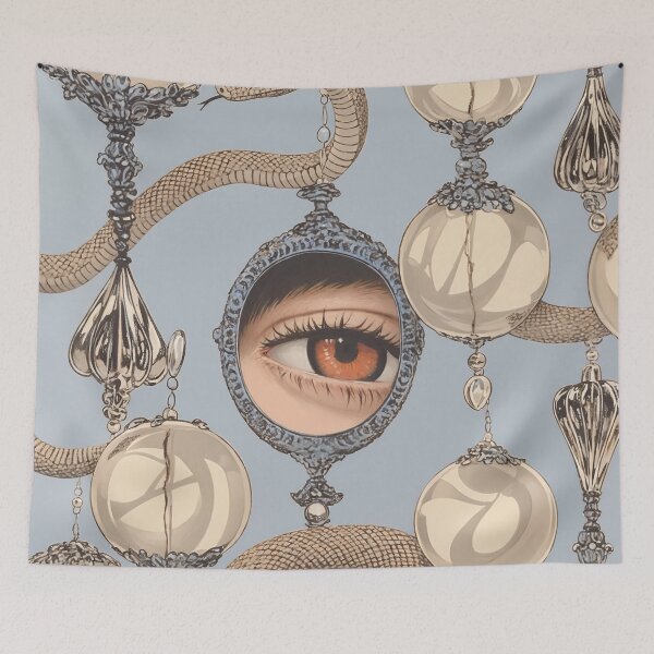 Item preview, Chinese Year of the Snake: Abstract Face with Serpentine Grace designed and sold by yinyuecreation.