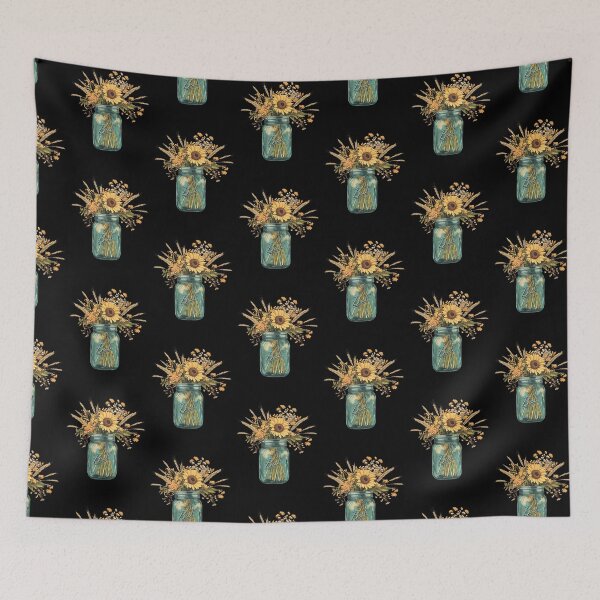 Item preview, Fall flowers in Ball mason jar designed and sold by Beyond Tees.