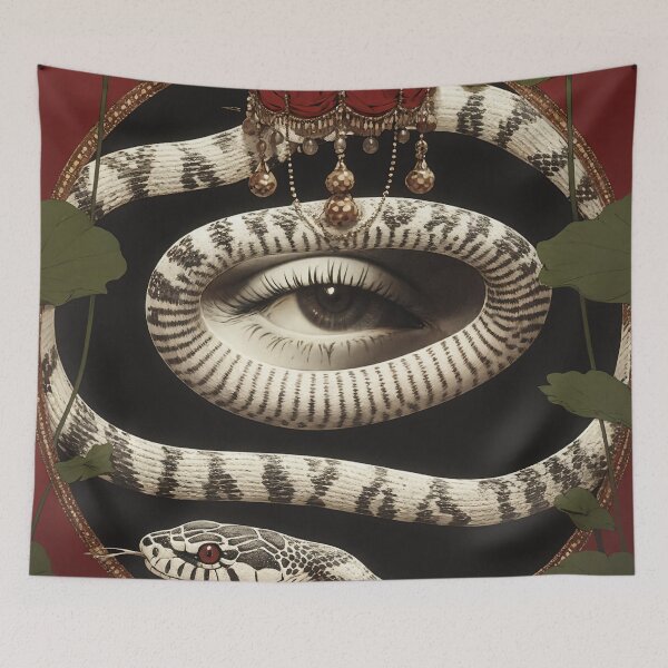 Item preview, Surreal Chinese Year of the Snake: Abstract Face with Serpentine Grace designed and sold by yinyuecreation.