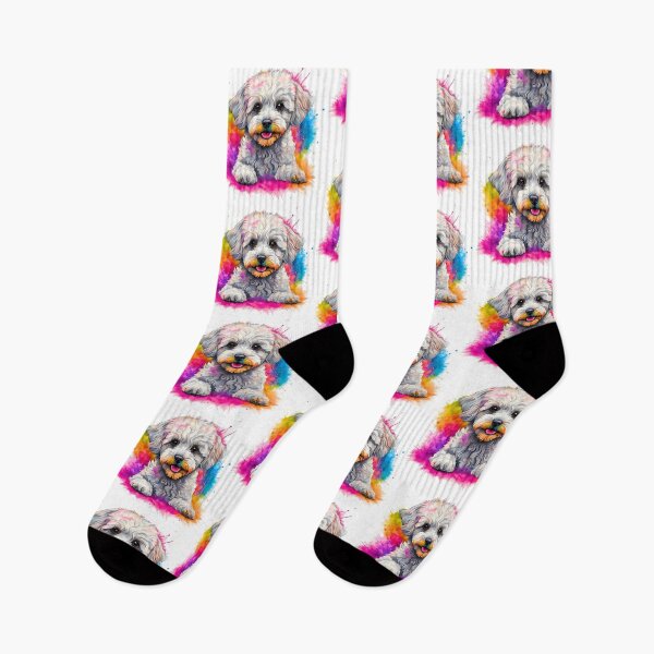 Item preview, Vibrant Chalk Powder Maltipoo Art designed and sold by Fredster1966.