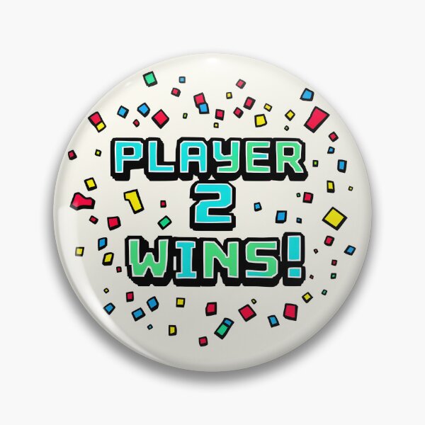 Item preview, Player 2 Wins: Retro Confetti Celebration designed and sold by Jollys-ArtShop.