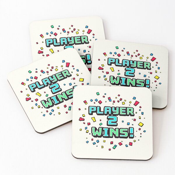 Item preview, Player 2 Wins: Retro Confetti Celebration designed and sold by Jollys-ArtShop.