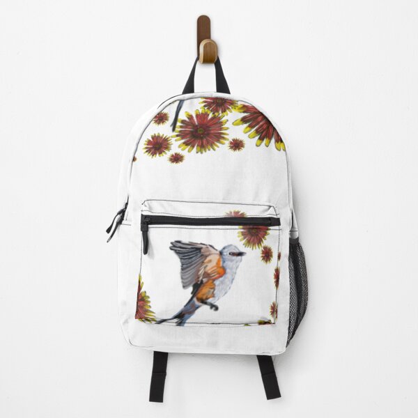 Item preview, scissortail flycatcher and wildflower designed and sold by CDT Art.