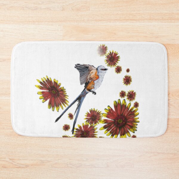 Item preview, scissortail flycatcher and wildflower designed and sold by CDT Art.