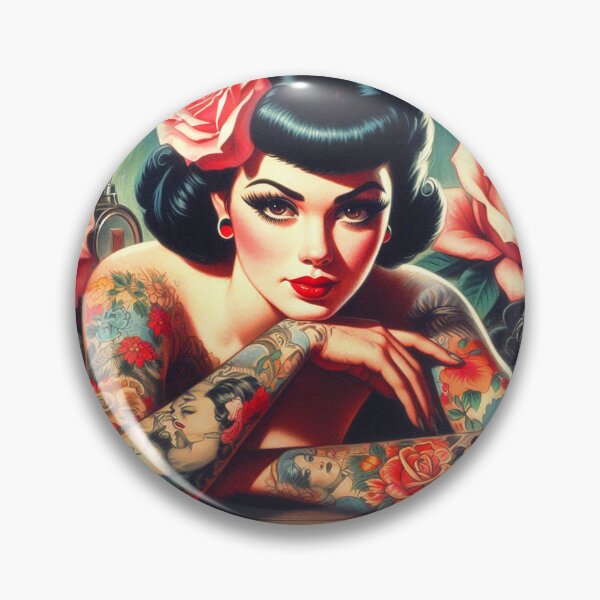 Item preview, Cute Vintage Inked Pin-up designed and sold by PulpVintage.