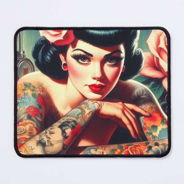 Item preview, Cute Vintage Inked Pin-up designed and sold by PulpVintage.
