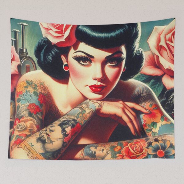 Item preview, Cute Vintage Inked Pin-up designed and sold by PulpVintage.