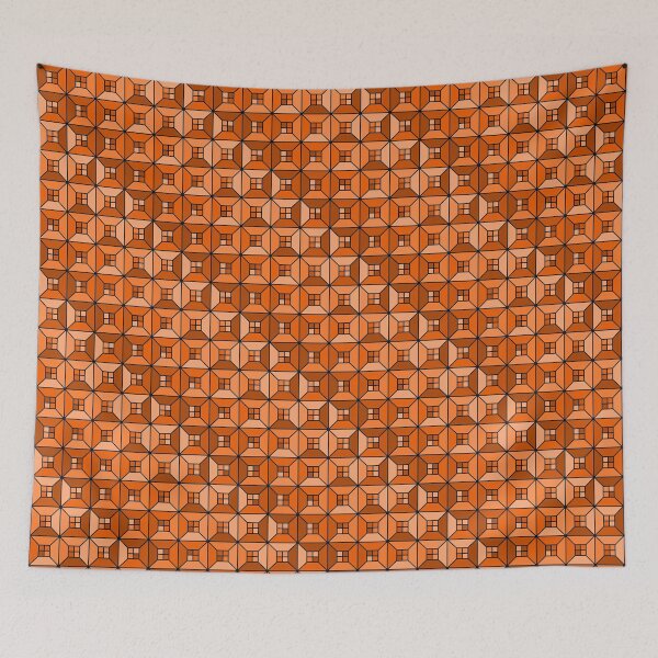 Item preview, Orange Squares Inside Squares designed and sold by Lindsey Popejoy.