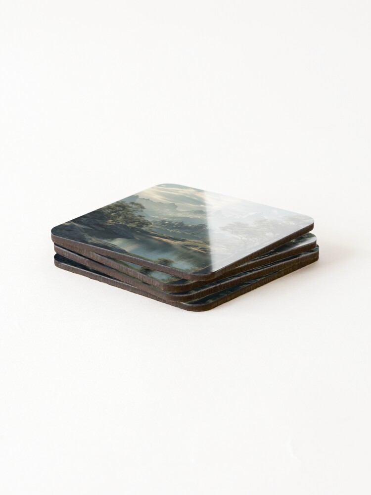 Thumbnail 4 of 5, Coasters (Set of 4), Fantasy Landscape designed and sold by Rtymer.