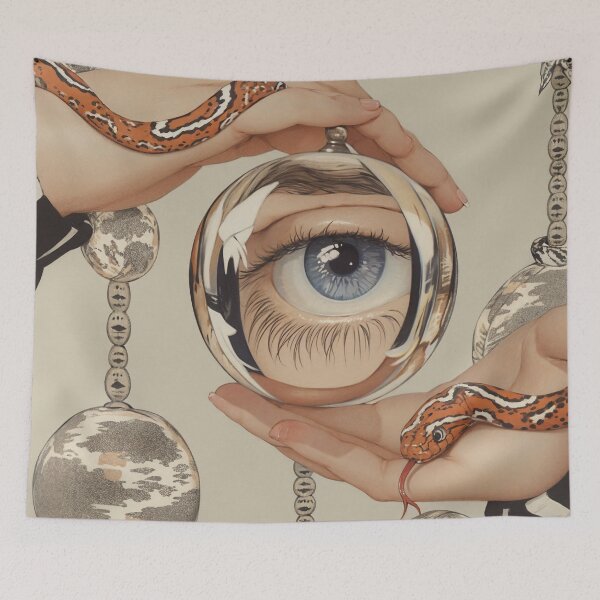 Item preview, Surreal Chinese Year of the Snake: Abstract Face with Serpentine Grace designed and sold by yinyuecreation.