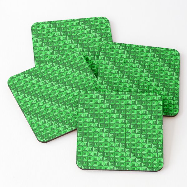 Item preview, Green Squares Inside Squares designed and sold by Lindsey Popejoy.