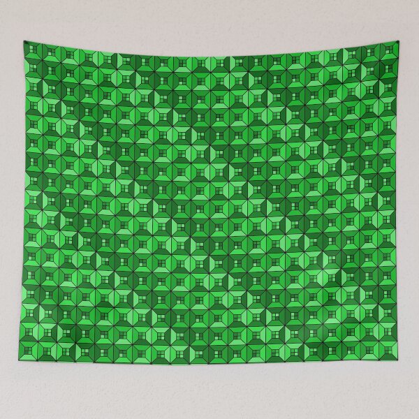 Item preview, Green Squares Inside Squares designed and sold by Lindsey Popejoy.