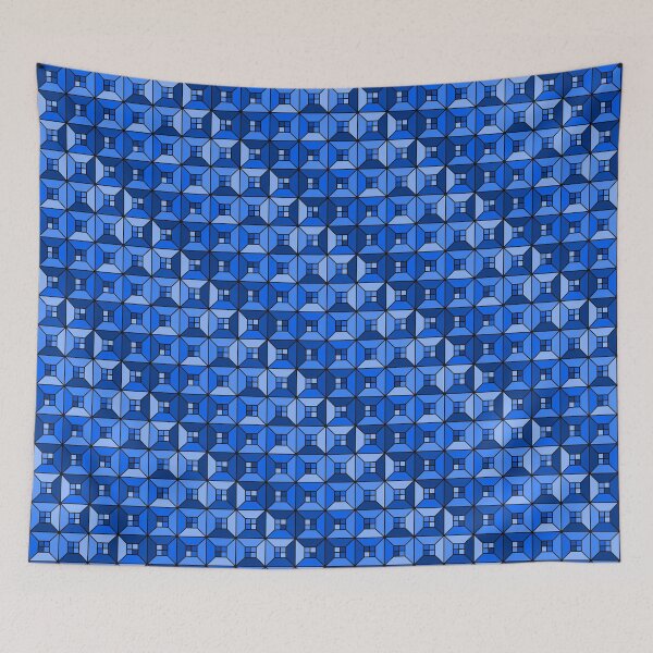 Item preview, Blue Squares Inside Squares designed and sold by Lindsey Popejoy.