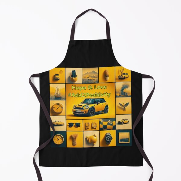 Item preview, Yellow, Mini-Cooper, Positivity, Hope, Love, Inspirational, Hashtag, Collage designed and sold by hardingcarl2.