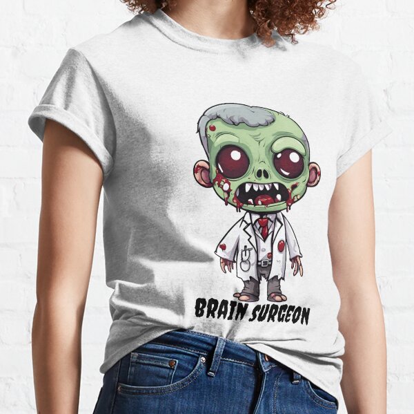 Vista previa del artículo con la obra «Copia de neurocirujano, neurocirujano divertido, diseño divertido de médico, arte de doctor, zombi tonto», diseñado y vendido por Nicolelynndecor.