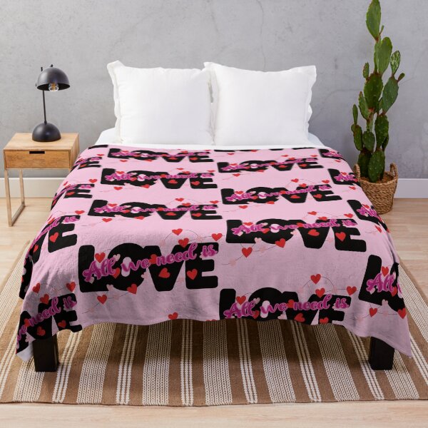 Item preview, All We Need is Love - Black Pink and Red Hearts designed and sold by FaeryNuff.