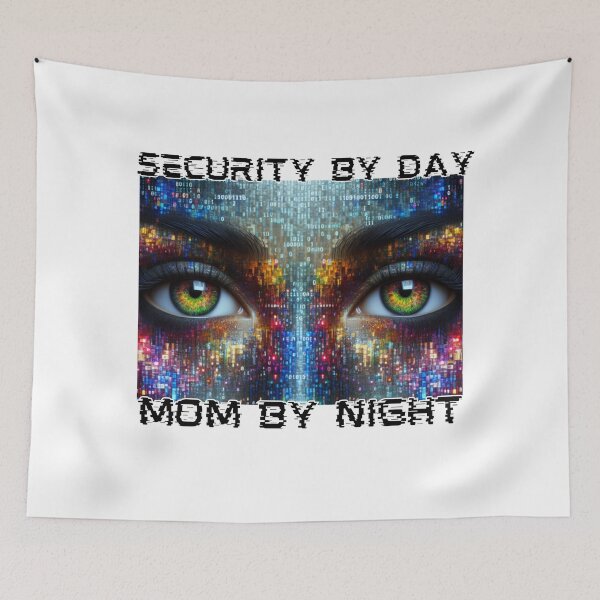Item preview, Security by Day, Mom by Night – Cybersecurity Supermom Design designed and sold by Teacher2Nerds.