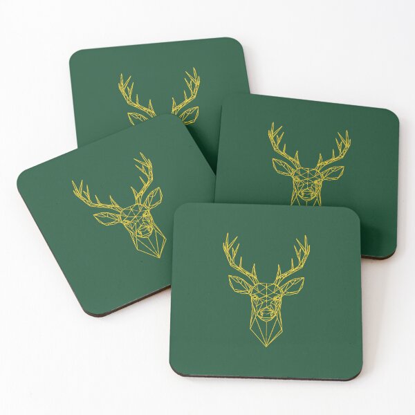 Item preview, Geometric Deer Face Design - Orange/Green designed and sold by RetroNeon.