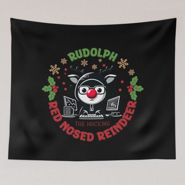 Item preview, Rudolph the Hacking Red-Nosed Reindeer – Funny Christmas Tech Design designed and sold by Teacher2Nerds.