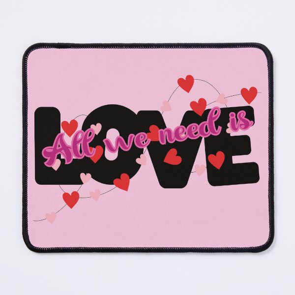Item preview, All We Need is Love - Black Pink and Red Hearts designed and sold by FaeryNuff.