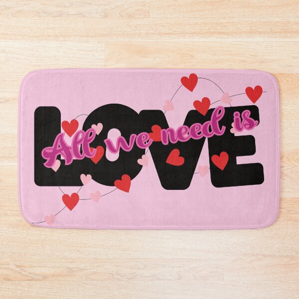 Item preview, All We Need is Love - Black Pink and Red Hearts designed and sold by FaeryNuff.