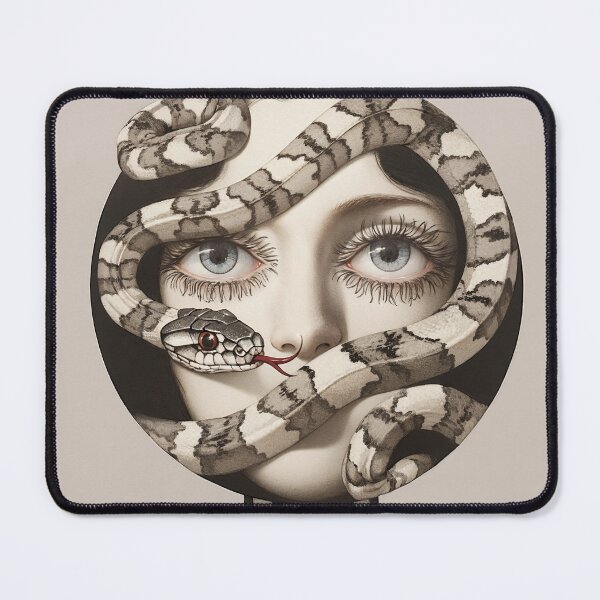 Item preview, Abstract Face with Serpentine Grace designed and sold by yinyuecreation.