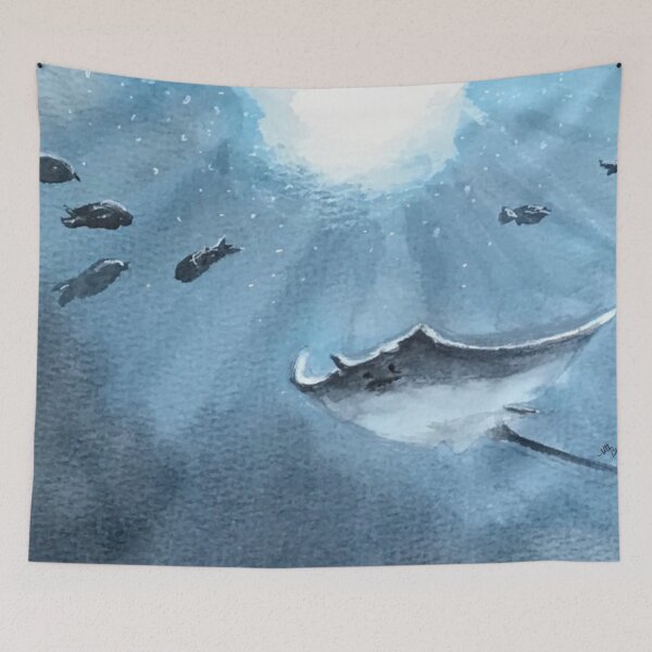 Item preview, Ray in blue ocean designed and sold by NathBros.