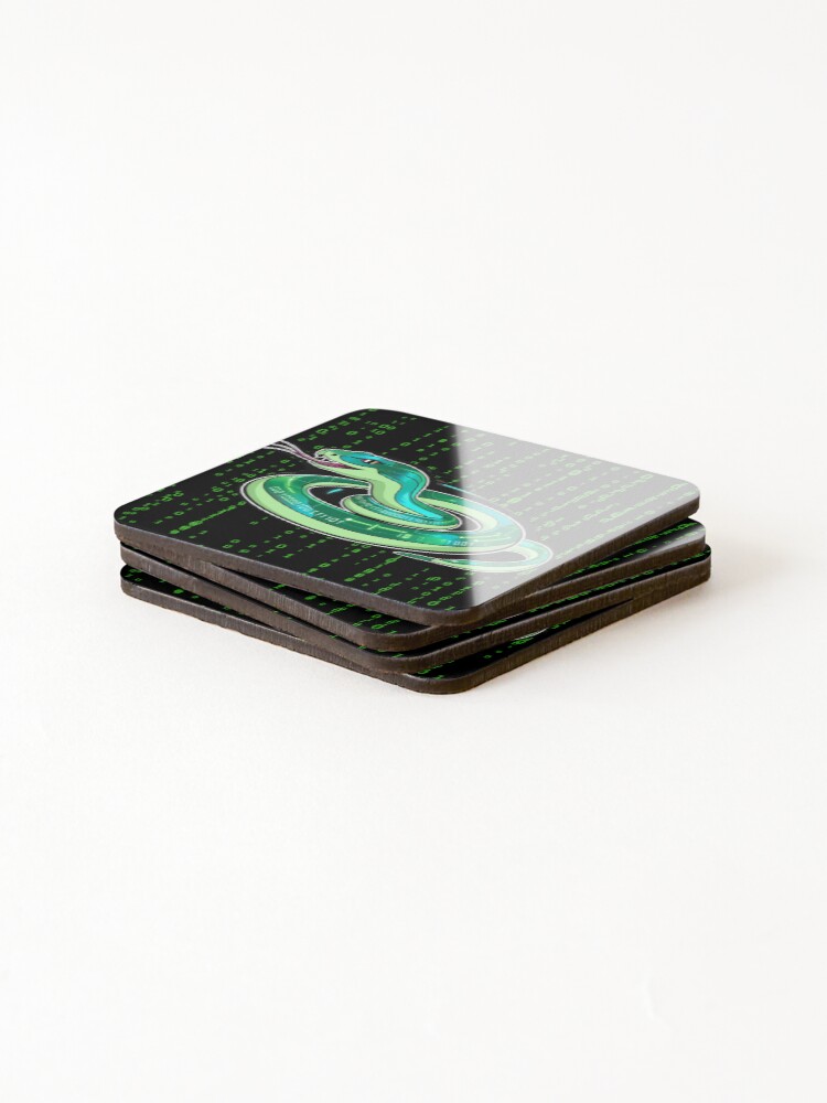 Thumbnail 4 of 5, Coasters (Set of 4), Python code designed and sold by Floofiness.