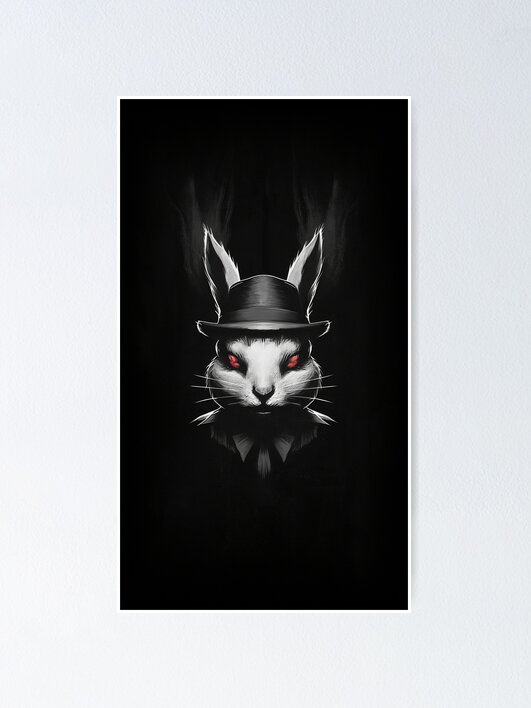 Thumbnail 1 of 3, Poster, White Rabbit 06 designed and sold by Mystic-Images.