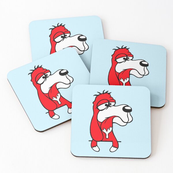 Item preview, Dog Behind Wall Fence Fun Drools Spit Tongue Funny Comic Cartoon designed and sold by shirt-o-mat.