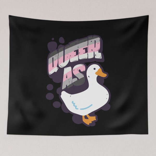 Item preview, Demigirl Queer as Duck LGBT Pride Flag designed and sold by Clara Hollins.