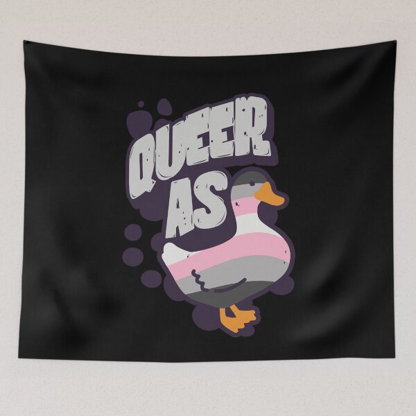 Item preview, Demigirl Queer as Duck LGBT Pride Flag designed and sold by Clara Hollins.